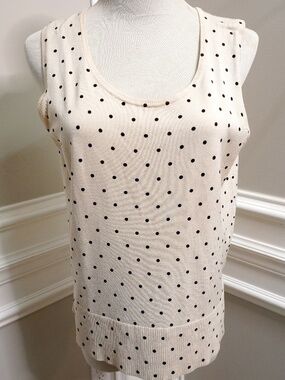 Talbots Polka Dot Tank Top, Size L